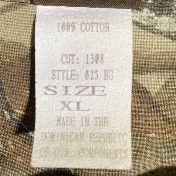 Ranger XL Camouflage Button-Up Shirt Long Sleeve 100% Cotton Hunting Outdoor - Picture 3 of 13